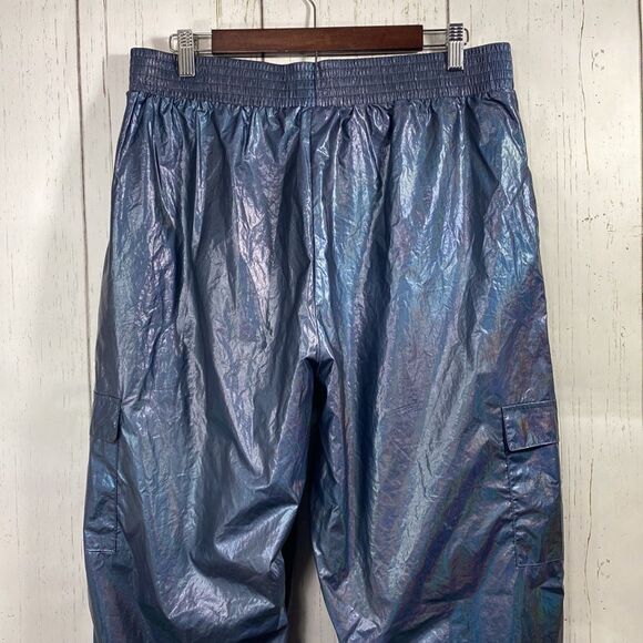 Victorias Secret VSX Sport Cargo Shine Jogger Track Pants Teal Blue - Picture 11 of 16